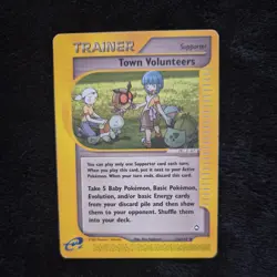 LP TOWN VOLUNTEERS 136/147 POKEMON CARD (AQUAPOLIS SET) - Image 1