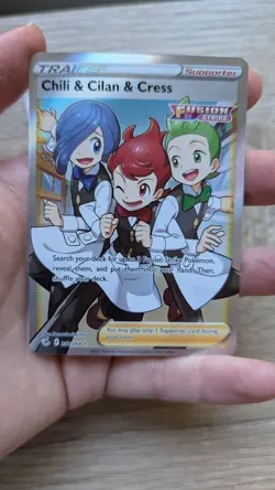 Chili & Cilan & Cress 258/264 Fusion Strike Pokemon Card - Image 3