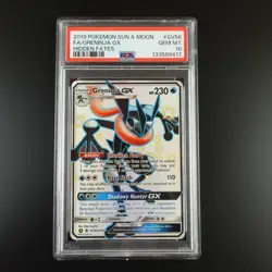 PSA 10 Greninja GX SV56/SV94 Pokemon Hidden Fates Full Art Holo Card - Image 1