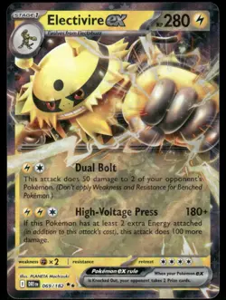 Pokemon Cards Electivire ex 069/182 Destined Rivals Double Rare NM *1 - Image 1