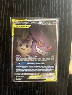 Pokemon TCG Gengar & Mimikyu GX Team Up Holo Ultra Rare Card 53/181 NM Condition - Image 1