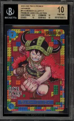 One Piece CCG Monkey.D.Luffy Premium Card Coll. Promo P-110 BGS 10 Pristine - Image 1