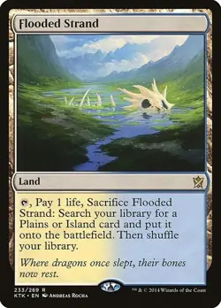 Magic The Gathering MTG FLOODED STRAND Khans of Tarkir NM Near Mint - Image 1