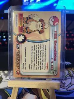 Topps Pokemon TV Animation Edition Growlithe Holo Foil Black Logo - Image 2