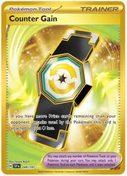 Counter Gain 249/191 Sv08: Surging Sparks Holo Gold Triple Rare NM/LP+ POKEMON - Image 1