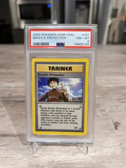 PSA 8 NM-MT 2000 POKEMON GYM CHALLENGE SET unlimited BROCKS PROTECTION 101/132 - Image 1