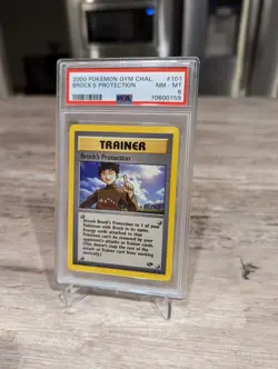 PSA 8 NM-MT 2000 POKEMON GYM CHALLENGE SET unlimited BROCKS PROTECTION 101/132 - Image 2