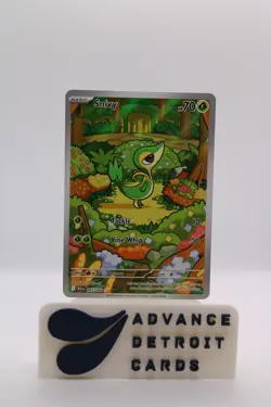 Pokemon TCG Snivy 087/086 Sv: Black Bolt Holo Illustration Rare Near Mint - Image 1