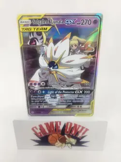 Pokemon Solgaleo & Lunala GX TAG TEAM Ultra Rare Holo Sm-Cosmic Eclipse 75/236 B - Image 1
