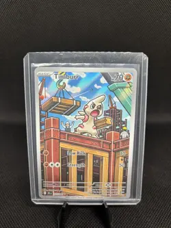 Pokemon TCG Timburr 125/086 SV: Black Bolt Scarlet & Violet Illustration Rare NM - Image 1