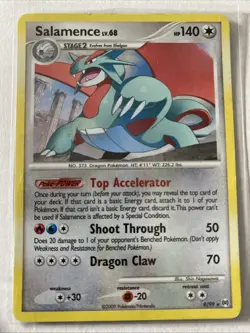 Pokemon TCG Salamence Holo Rare Card 8/99 Arceus 2009 - NM - Image 1