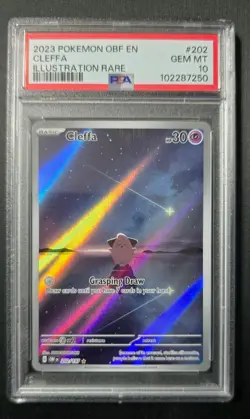 Pokemon TCG Obsidian Flames Cleffa 202/197 Illustration Rare PSA 10 GEM MINT - Image 1