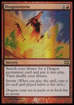Dragonstorm -Foil Medium Play MTG From the Vault: Dragons - Image 1