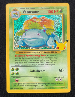 Pokemon TCG Venusaur Holo Card 15/102 Celebrations Classic Collection 2021 (LP) - Image 1