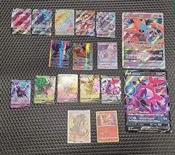 Pokemon Card Lot (17 Cards) RARE INSERTS V, VMAX, VSTAR, GX, RAINBOW - Image 1