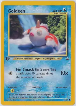 Goldeen 45/64 Neo Revelation 1st Edition Common 2000 Vintage Pokemon Card M/NM - Image 1