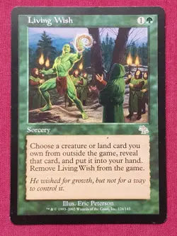 Magic The Gathering JUDGMENT LIVING WISH green card MTG - Image 1