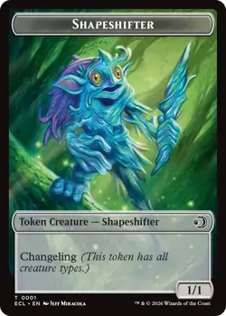 Shapeshifter // Merfolk Double-Sided Token [Lorwyn Eclipsed Tokens] Lightly Play - Image 1