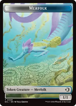 Shapeshifter // Merfolk Double-Sided Token [Lorwyn Eclipsed Tokens] Lightly Play - Image 2
