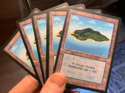 5x German Fbb Island • NM • Basic Land • Mtg - Image 1