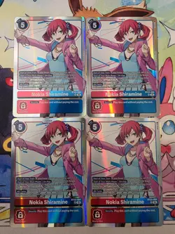 Nokia Shiramine SR BT22-084 Play Set of 4 Cyber Eden NM English Digimon Card - Image 1