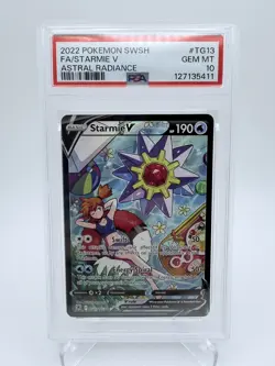 2022 POKEMON SWSH ASTRAL RADIANCE #TG13 STARMIE V FA PSA 10 GEM MINT - Image 1