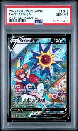 2022 POKEMON SWSH ASTRAL RADIANCE #TG13 STARMIE V FA PSA 10 GEM MINT - Image 3