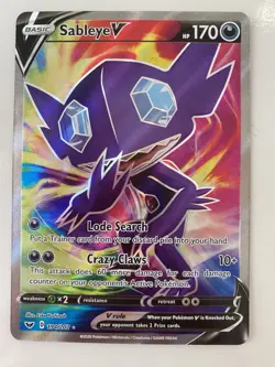 Sableye V Full Art 194/202 Swsh01: Sword & Shield Holo 2020 Pokemon - Image 1