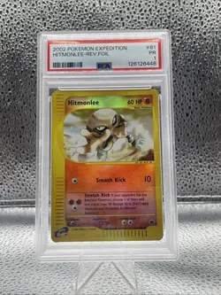 Pokemon Expedition Hitmonlee Reverse Foil 81/165 Psa 1 - Image 1