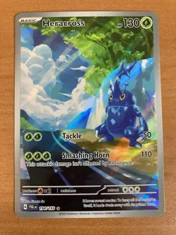 Pokemon Heracross Illustration Rare Holo SV Paldea Evolved 194/193 NM Mint - Image 1