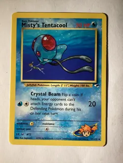 Pokemon TCG Misty's Tentacool Gym Heroes 57/132 Unlimited Uncommon - Image 1