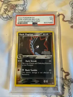 2004 Pokemon EX Dark Pupitar Reverse Foil Team Rocket Returns #41 NM 7 - Image 1