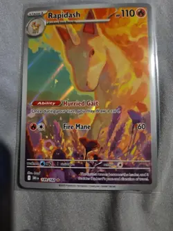 Rapidash 189/182 Sv10: Destined Rivals Holo Rare Pokemon TCG Illustration - Image 1