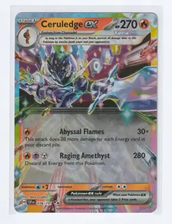 CERULEDGE EX 036/191 Pokemon TCG Double Rare Surging Sparks NM - Image 1