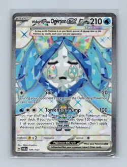 Wellspring Mask Ogerpon ex 194/167 Ultra Rare Twilight Masquerade Pokemon HP - Image 1