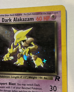 Dark Alakazam Team Rocket #1/82 Holo Rare WOTC Pokemon 2000 HP - Image 4