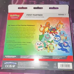 Pokemon TCG First Partner Illustration Collection Series 1 Promo Booster Box - Image 2