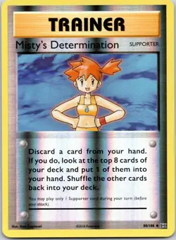 Misty's Determination 80/108 Evolutions Pokemon Reverse Holo Near Mint - Image 1