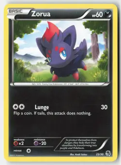Pokemon - Zorua (#23) #23/30 - BW Trainer Kit: Excadrill & Zoroark Common - Image 1