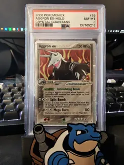 2006 Pokemon Ex Crystal Guardian Aggron Ex 89- PSA 8 - Image 1