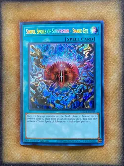 Yugioh Sinful Spoils of Subversion - Snake-Eye MP24-EN104 Secret Rare 1st Ed NM - Image 1