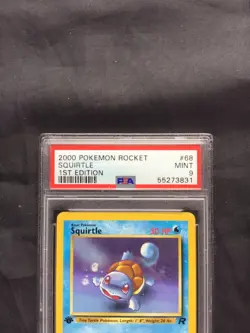 Pokemon Cards: Team Rocket 1st Edition Common: Squirtle 68/82 PSA 9 - Image 3