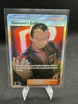 Giovanni’s Exile 67/68, NM Full Art, Sun & Moon: Hidden Fates, Pokemon TCG Card - Image 2