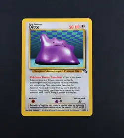 NM- Ditto Regular Rare 18/62 Fossil Set Pokemon Card - Image 1