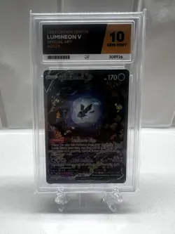 ACE 10 Lumineon V Gg39/Gg70 Pokemon Card Crown Zenith: Galarian Gallery GEM (2) - Image 1