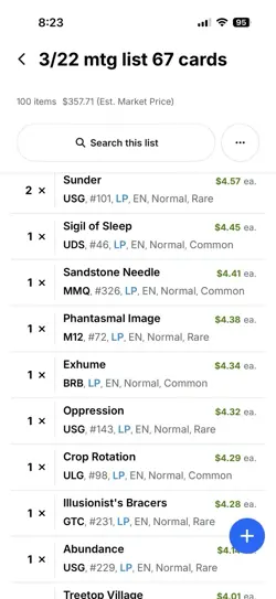 100 Magic the Gathering MTG card lot with R C UC Players Vin $1-$11 Pics 4List - Image 5