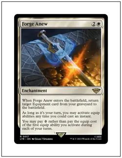 1x Forge Anew, Lord of the Rings, Magic the Gathering MTG NM - Image 1