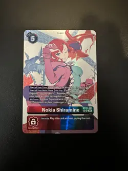 Digimon Card Game Nokia Shiramine BT22-084 Alt Art SP SR Cyber Eden - Image 1