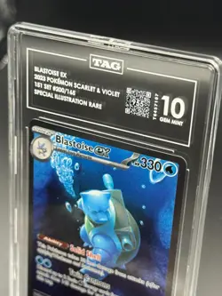 Pokemon Blastoise ex TAG GEM MINT 10 200/165 Scarlet & Violet 151 Special Illus… - Image 5