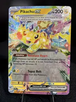 Pikachu ex 057/191 Sv:08 Surging Sparks - Pokemon TCG - Double Rare Holo Card - Image 1
